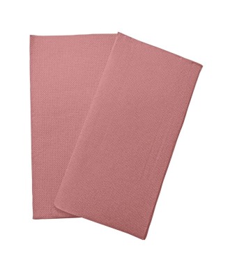 40 Serv.OUATE pliées1/8 38x38 Vieux Rose
