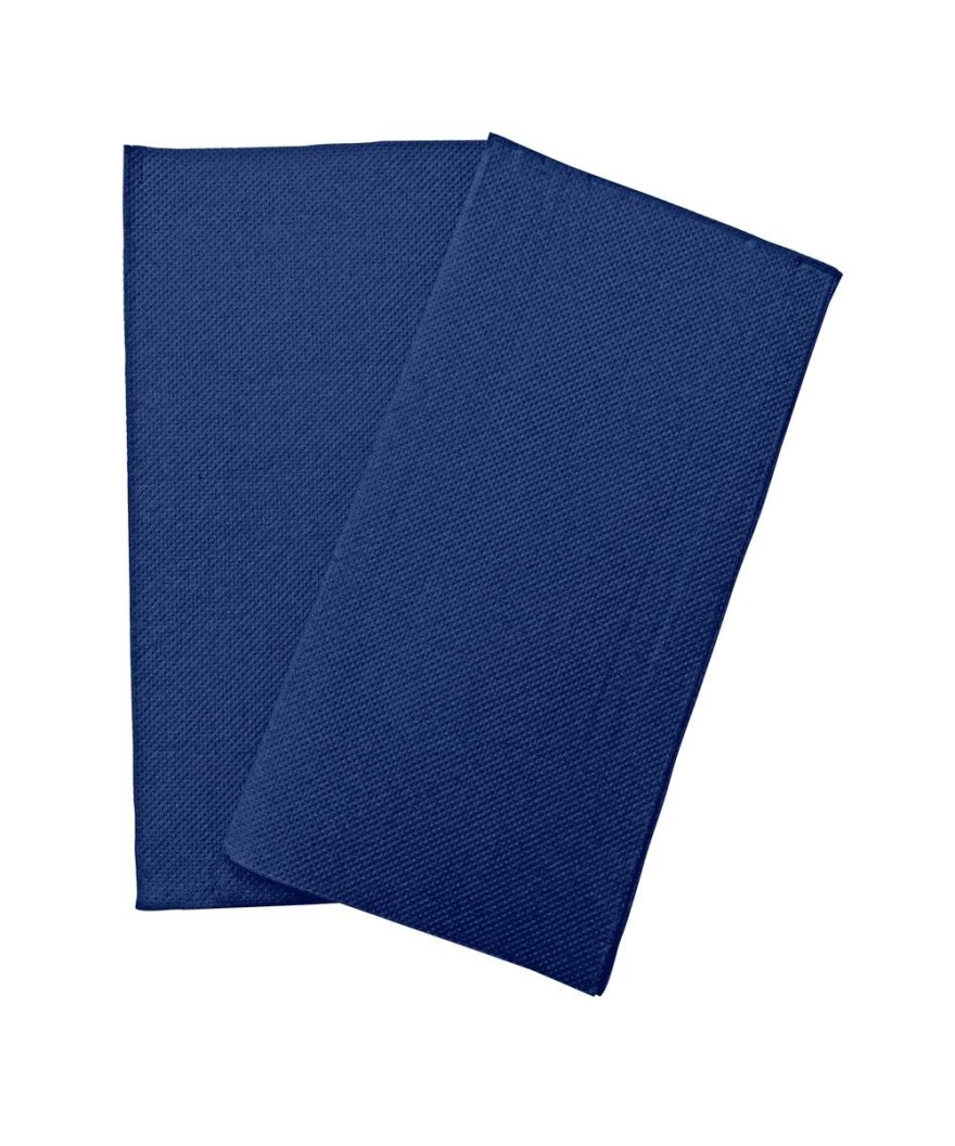 40 Serv. OUATE pliées 1/8 38x38 Bleu M.