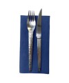 40 Serv. OUATE pliées 1/8 38x38 Bleu M.