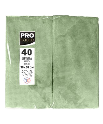 40 Serv.OUATEpliées1/8 38x38 Vert Olive