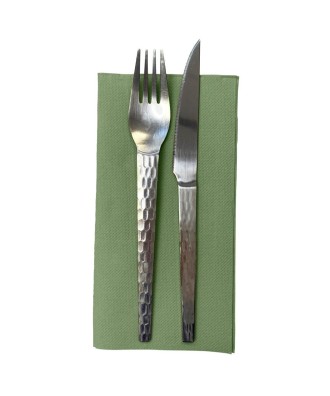40 Serv.OUATEpliées1/8 38x38 Vert Olive