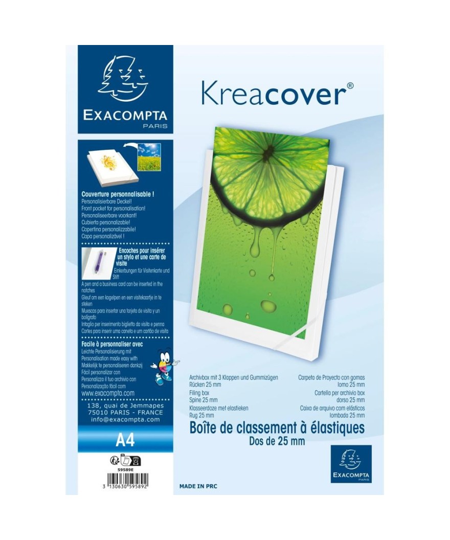 Boite class D25mm PP Blanc Krea Cover