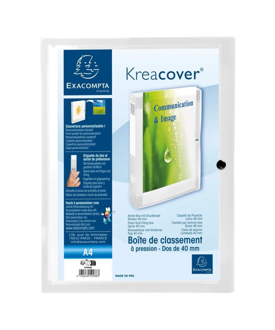 Boite class. pression D40 KC transp. Blc
