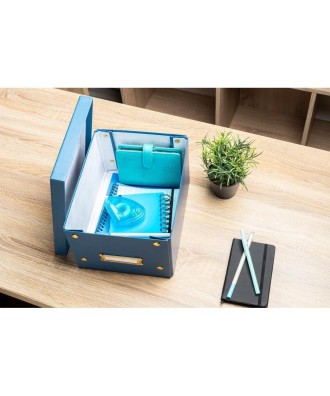 Boite rangement à plat A5+ bleu de Frce