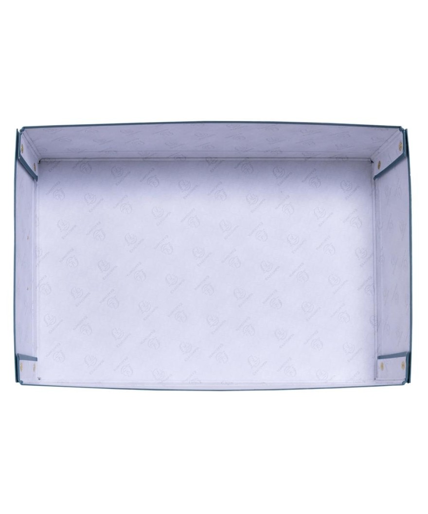 Boite rangement à plat A3+ bleu canard