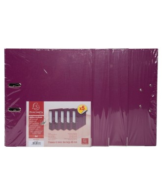LOT DE 5 CL PP/PP D80 A4 FUCHSIA