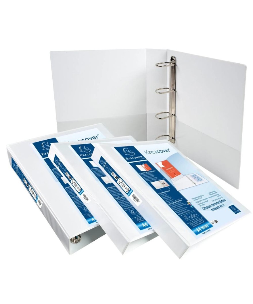 Classeur personnalisable 4anx D15 blanc