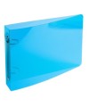 Classeur 165x240 2anx 25mm Crystal bleu