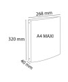 Classeur 2an 30mm PP A4 SKANDI coul.as