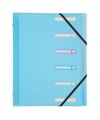 Trieur PP 6 compartiments Chrom.Pastel