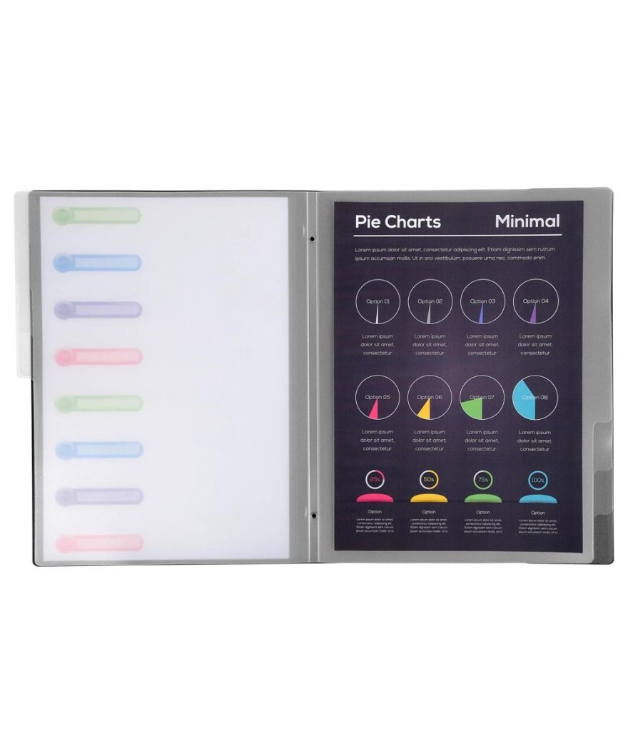 Trieur 8 comp 3 rabats PP Noir