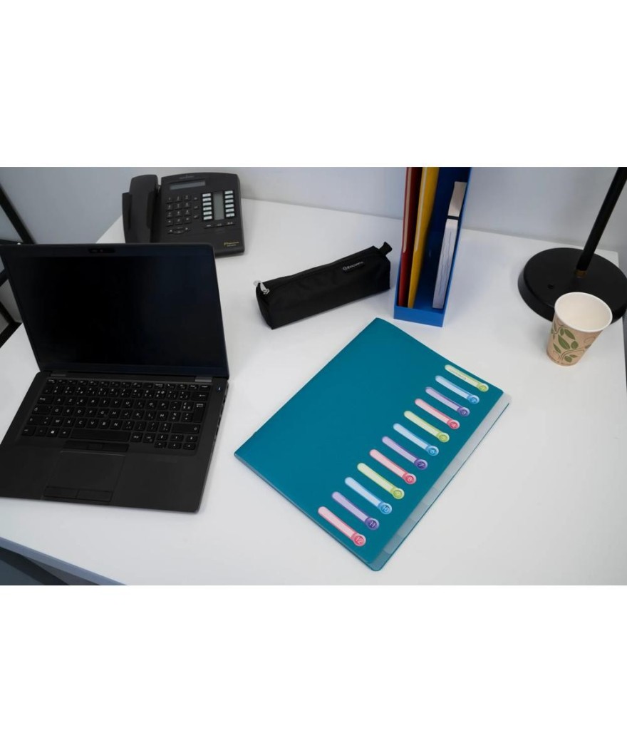 Trieur 8 comp 3 rabats PP Noir