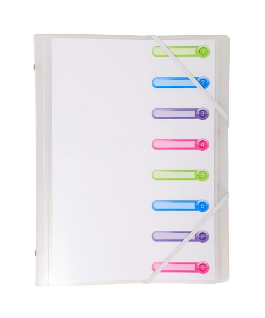 Trieur 3 rabats 8 comp PP Chromaline