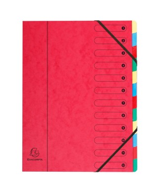 Trieur dos extensible 12 comp 4 coul ass