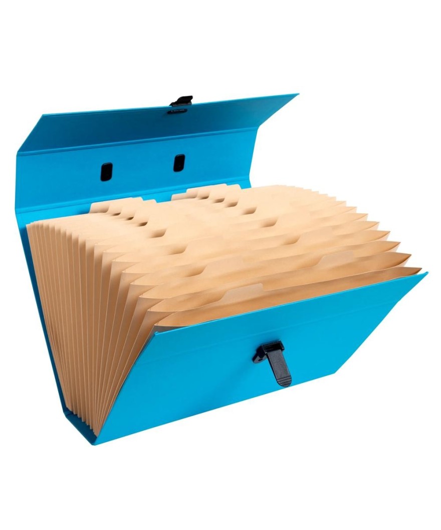 Trieur valisette + poignée 20comp. turqu
