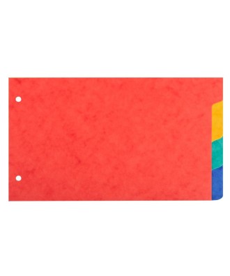 Intercalaires 12,5x20 carte lustrée 4Pos