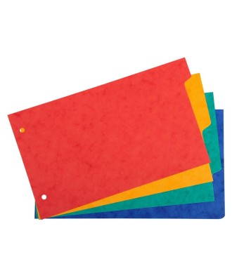 Intercalaires 12,5x20 carte lustrée 4Pos