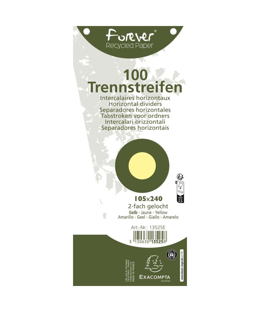 100 F.Interc.trapèze 105x240 Recy.JAUNE
