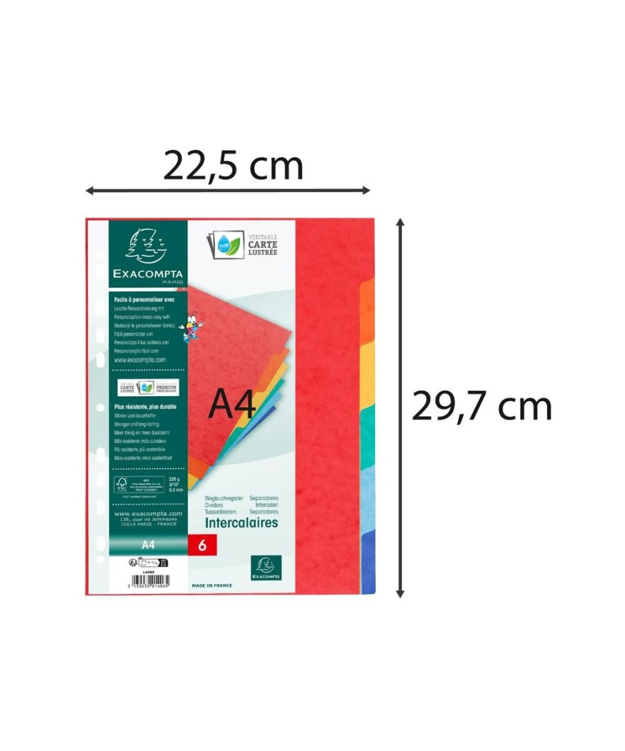 INTERCAL. A4 CARTE LUSTREE 6 POSITIONS