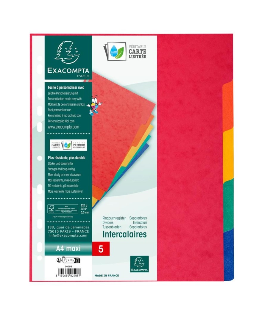 INTERCAL.CARTE LUSTREE XXL 5 POSITIONS