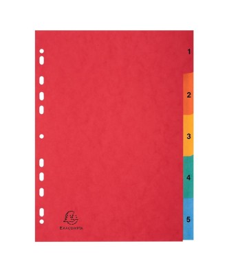 Intercalaire indexé NF A4 1-5