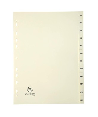 INTERCAL.CARTE PEAU A4 12 POS. JANV/DEC.