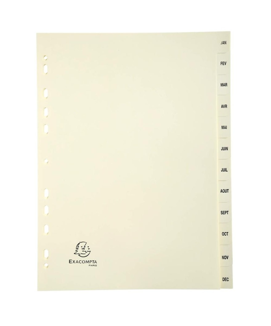 INTERCAL.CARTE PEAU A4 12 POS. JANV/DEC.