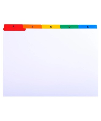 Fiches intercalaires A-Z 25 onglets A5