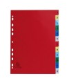 Intercalaires 1-12 A4 PP onglets imprim.