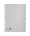 Intercal.impr.A4 Num.1-5 PP recycl gris