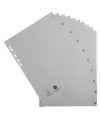 Intercal.impr.A4 Num.1-10 PP recycl gris
