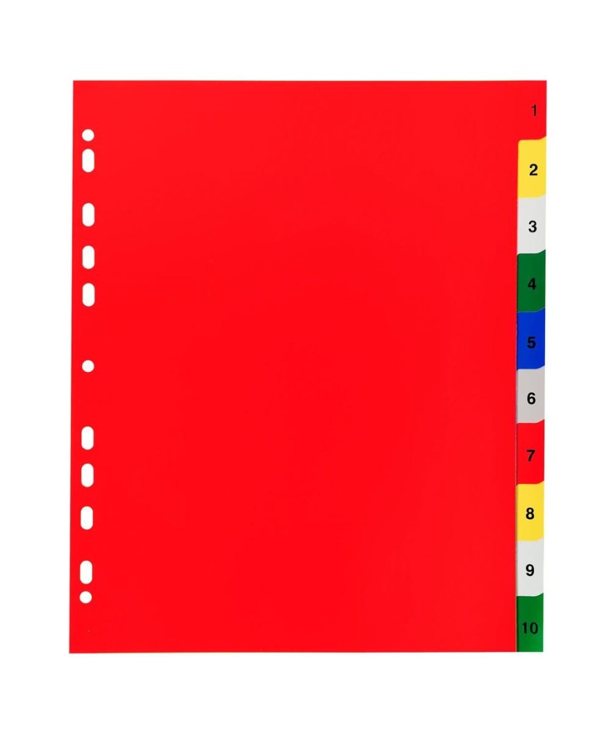 Intercalaires 1-10 A4+ PP onglets impr.