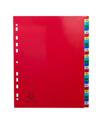 Intercalaires 1-31 A4+ PP onglets impr.