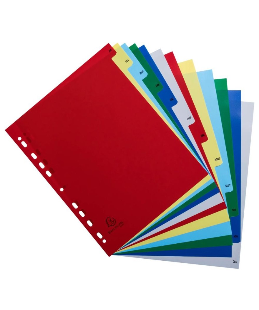 Intercalaires Mois A4+ PP onglets impr.