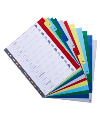 Intercalaires Mois A4+ PP onglets impr.