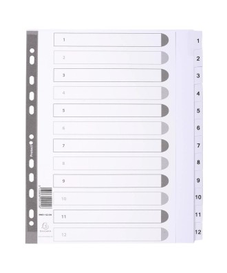 Intercal.carte blanche A4+ 12 Pos.1-12