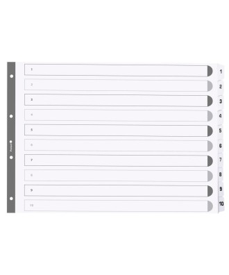 Intercal.carte blanche A3 10pos. 1-10