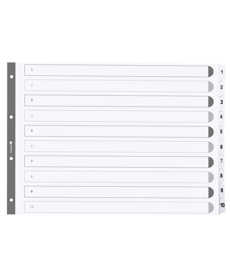 Intercal.carte blanche A3 10pos. 1-10