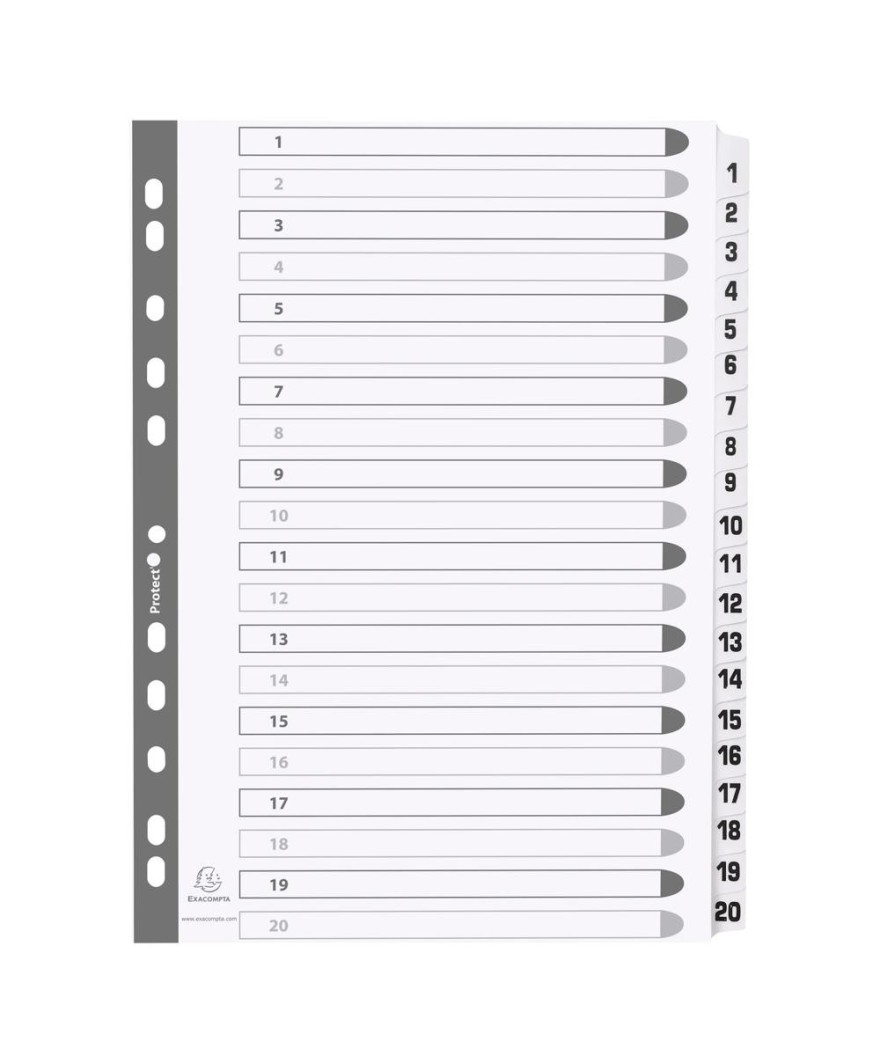 Intercal.carte blanche A4 20 Pos.1-20