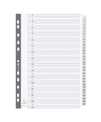 Intercal.carte blanche A4 31 Pos. 1-31