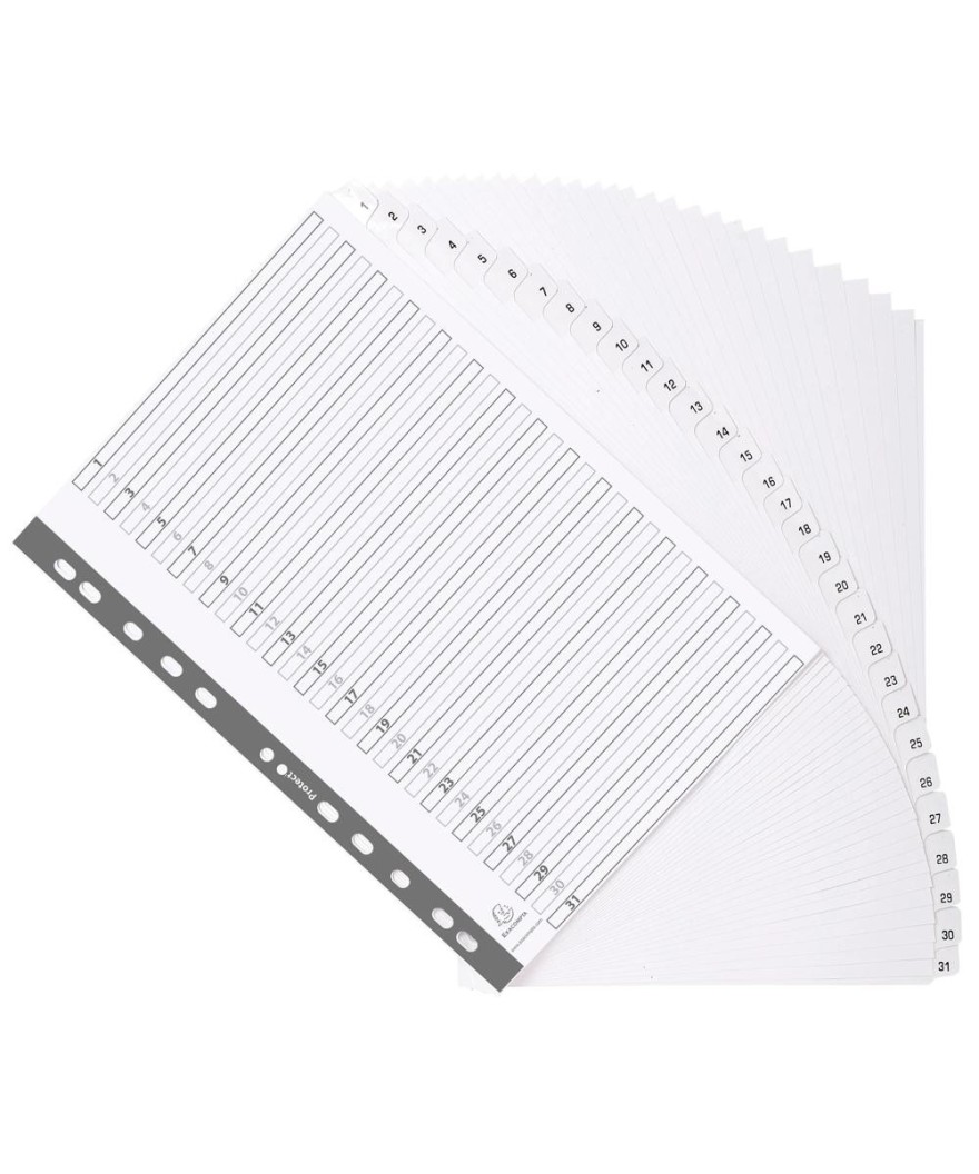 Intercal.carte blanche A4 31 Pos. 1-31