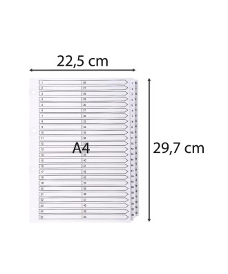 Intercal.carte blanche A4 50 Pos.1-50