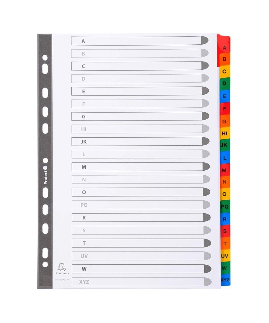 Intercal. A-Z A4 20p carte bl.+ongl.coul