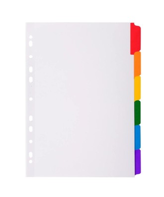 Intercal. 6P A4 carte blanche+ongl.coul.