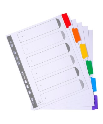 Intercal. 6P A4+ carte blan.+ongl.coul.