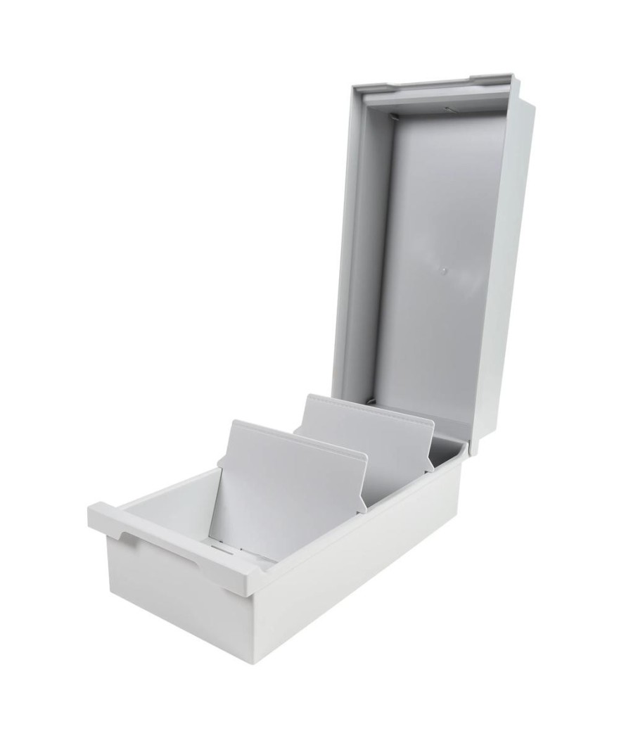 Boîte 1200 fiches A6 gris lumière