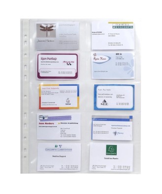 SACHET 10 POCH. A4 PP 10 cartes visite