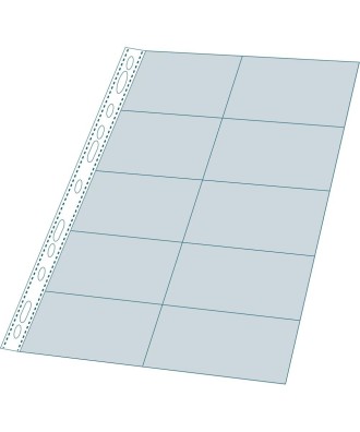 SACHET 10 POCH. A4 PP 10 cartes visite