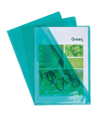 SACH. 10 POCHETTES COINS  PVC VERT
