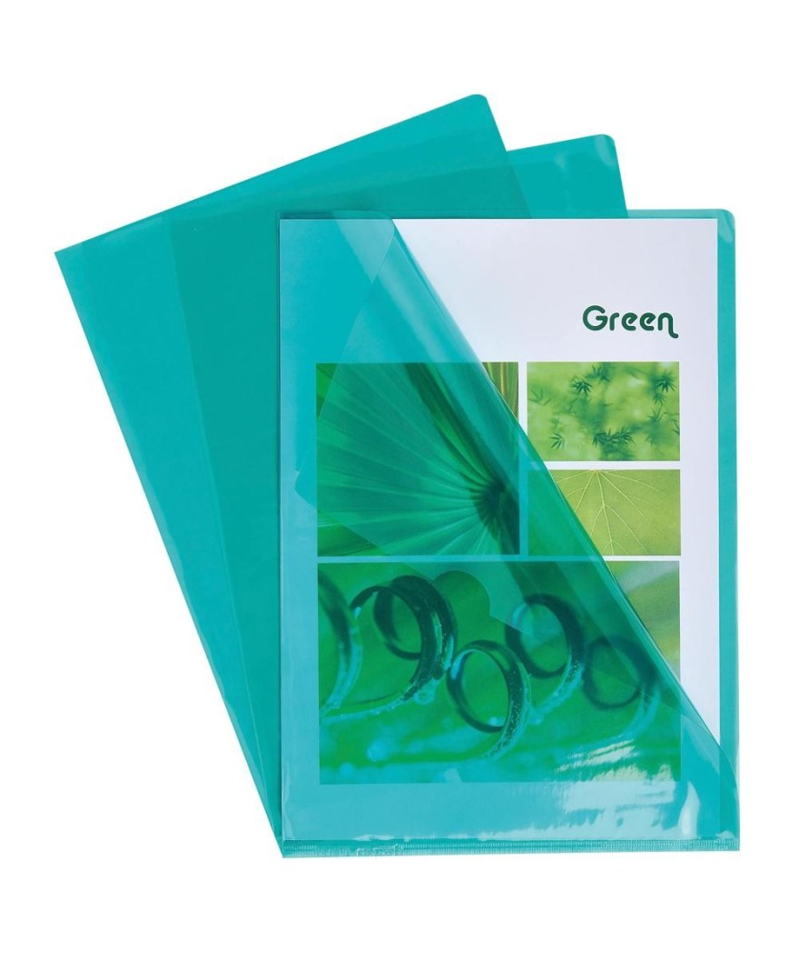 SACH. 10 POCHETTES COINS  PVC VERT